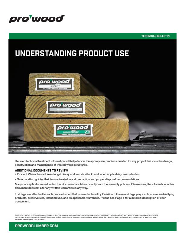Understanding Product Use of PT Lumber